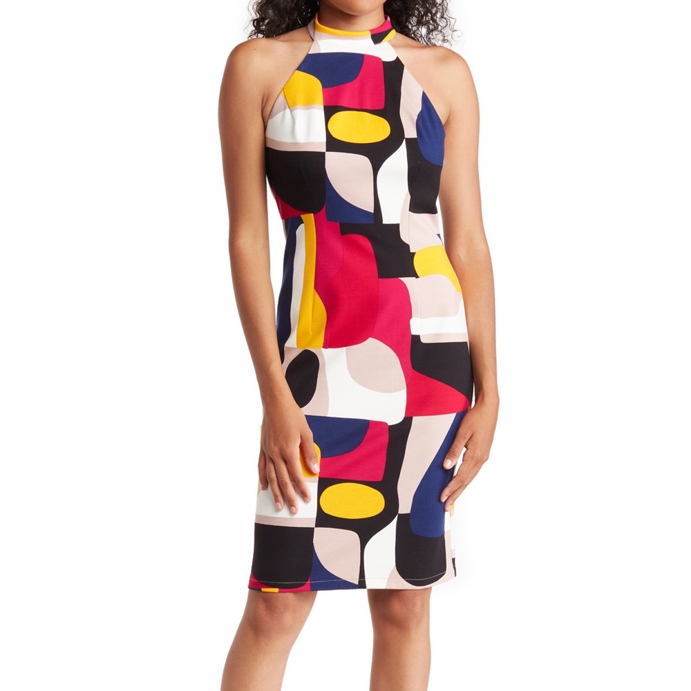 TRINA TURK Emotion Halter Neck‎ Sheath Dress